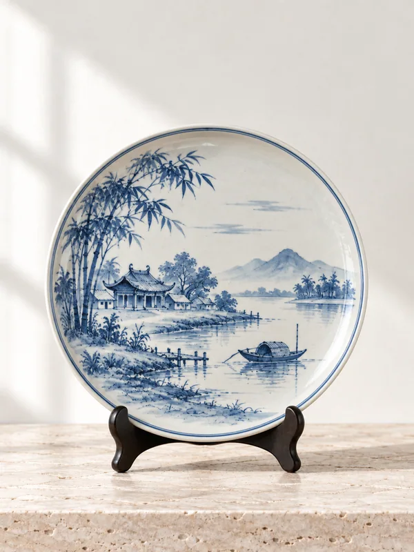 Đĩa men lam làng Việt